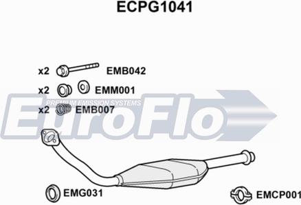 EuroFlo ECPG1041 - Каталізатор autocars.com.ua