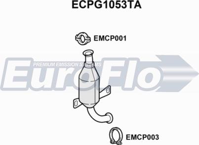 EuroFlo ECPG1053TA - Каталізатор autocars.com.ua