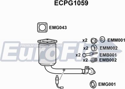 EuroFlo ECPG1059 - Каталізатор autocars.com.ua