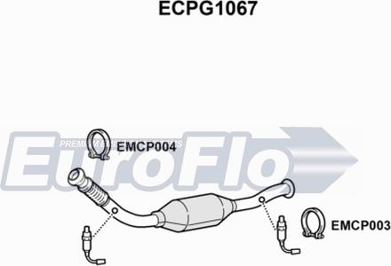 EuroFlo ECPG1067 - Каталізатор autocars.com.ua