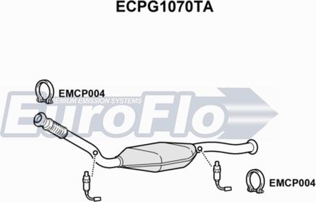 EuroFlo ECPG1070TA - Каталізатор autocars.com.ua