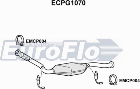 EuroFlo ECPG1070 - Каталізатор autocars.com.ua