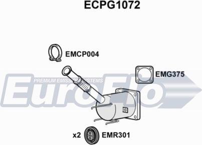 EuroFlo ECPG1072 - Каталізатор autocars.com.ua