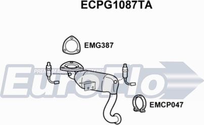 EuroFlo ECPG1087TA - Каталізатор autocars.com.ua