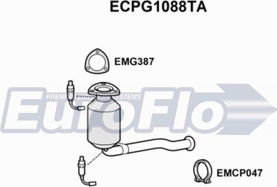 EuroFlo ECPG1088TA - Каталізатор autocars.com.ua