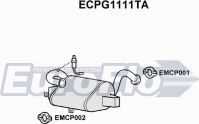 EuroFlo ECPG1111TA - Каталізатор autocars.com.ua