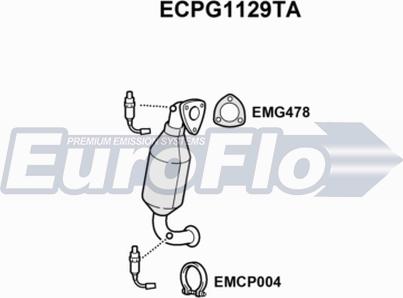 EuroFlo ECPG1129TA - Каталізатор autocars.com.ua