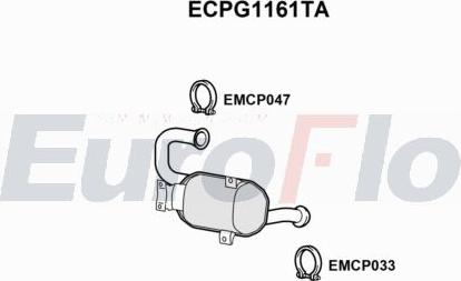 EuroFlo ECPG1161TA - Каталізатор autocars.com.ua