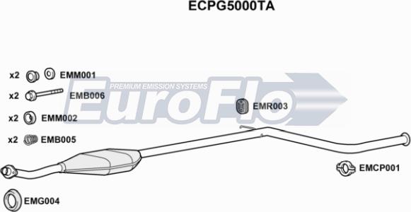 EuroFlo ECPG5000TA - Каталізатор autocars.com.ua