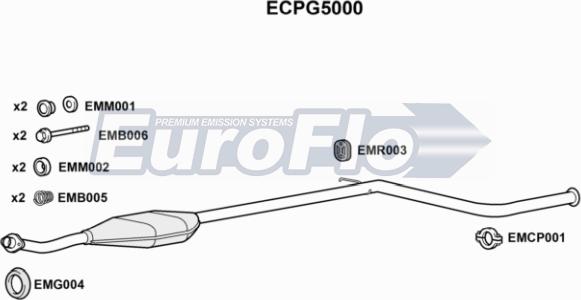 EuroFlo ECPG5000 - Каталізатор autocars.com.ua