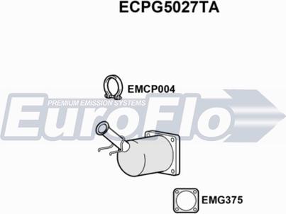 EuroFlo ECPG5027TA - Каталізатор autocars.com.ua