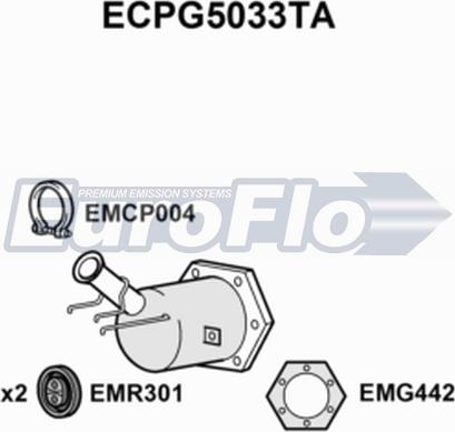 EuroFlo ECPG5033TA - Каталізатор autocars.com.ua