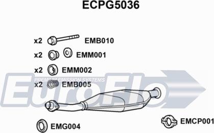 EuroFlo ECPG5036 - Каталізатор autocars.com.ua