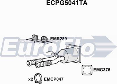 EuroFlo ECPG5041TA - Каталізатор autocars.com.ua