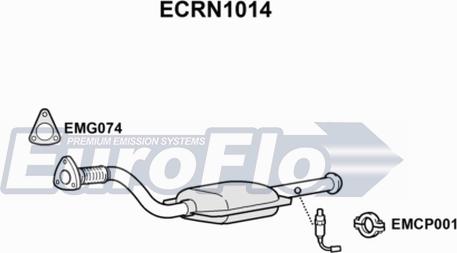 EuroFlo ECRN1014 - Каталізатор autocars.com.ua