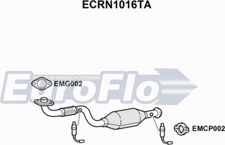 EuroFlo ECRN1016TA - Каталізатор autocars.com.ua