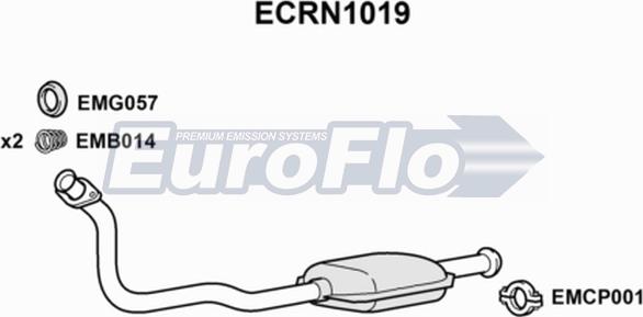 EuroFlo ECRN1019 - Каталізатор autocars.com.ua