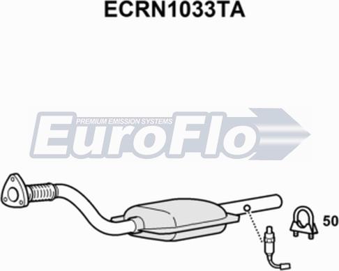 EuroFlo ECRN1033TA - Каталізатор autocars.com.ua