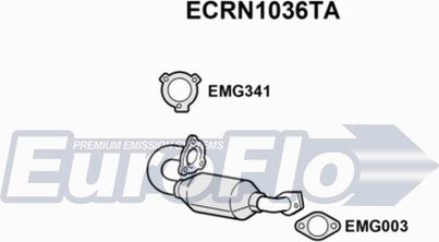 EuroFlo ECRN1036TA - Каталізатор autocars.com.ua