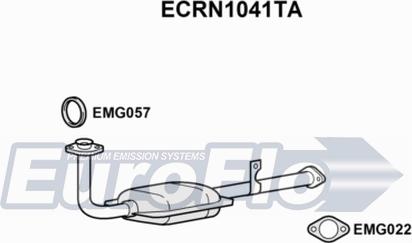 EuroFlo ECRN1041TA - Каталізатор autocars.com.ua
