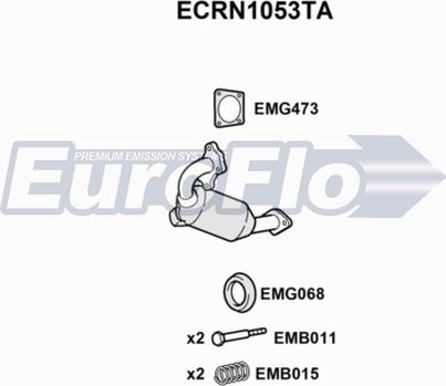EuroFlo ECRN1053TA - Каталізатор autocars.com.ua