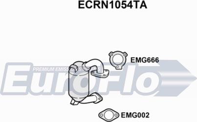 EuroFlo ECRN1054TA - Каталізатор autocars.com.ua