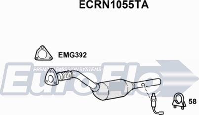 EuroFlo ECRN1055TA - Каталізатор autocars.com.ua