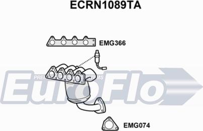 EuroFlo ECRN1089TA - Каталізатор autocars.com.ua