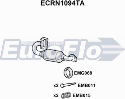 EuroFlo ECRN1094TA - Каталізатор autocars.com.ua