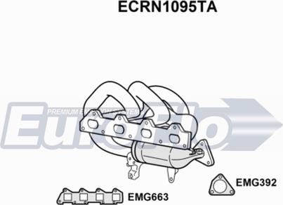 EuroFlo ECRN1095TA - Каталізатор autocars.com.ua