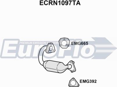 EuroFlo ECRN1097TA - Каталізатор autocars.com.ua