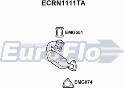 EuroFlo ECRN1111TA - Каталізатор autocars.com.ua