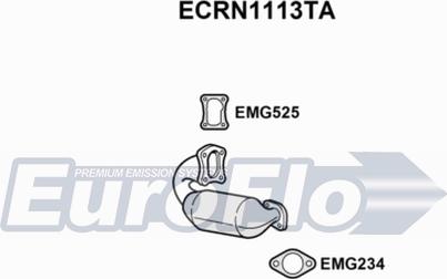 EuroFlo ECRN1113TA - Каталізатор autocars.com.ua