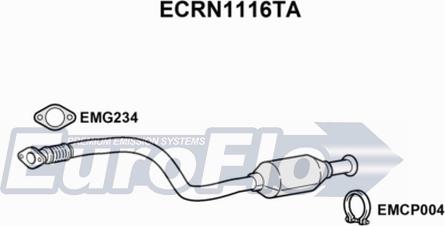 EuroFlo ECRN1116TA - Каталізатор autocars.com.ua