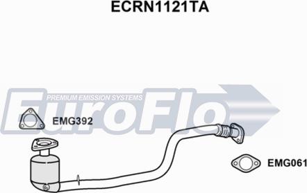 EuroFlo ECRN1121TA - Каталізатор autocars.com.ua