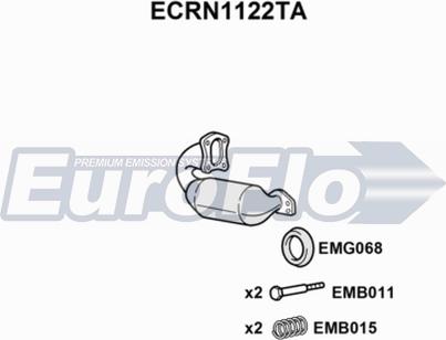 EuroFlo ECRN1122TA - Каталізатор autocars.com.ua