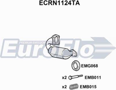 EuroFlo ECRN1124TA - Каталізатор autocars.com.ua