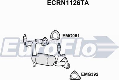 EuroFlo ECRN1126TA - Каталізатор autocars.com.ua