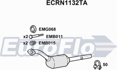 EuroFlo ECRN1132TA - Каталізатор autocars.com.ua