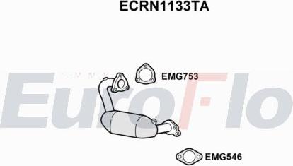 EuroFlo ECRN1133TA - Каталізатор autocars.com.ua