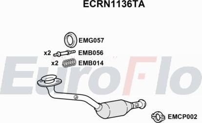 EuroFlo ECRN1136TA - Каталізатор autocars.com.ua