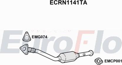EuroFlo ECRN1141TA - Каталізатор autocars.com.ua