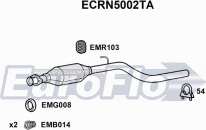 EuroFlo ECRN5002TA - Каталізатор autocars.com.ua