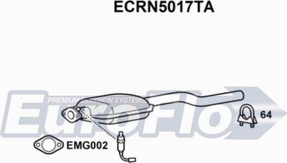 EuroFlo ECRN5017TA - Каталізатор autocars.com.ua