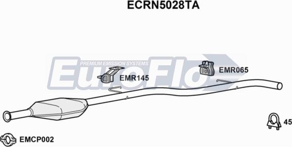 EuroFlo ECRN5028TA - Каталізатор autocars.com.ua