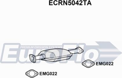 EuroFlo ECRN5042TA - Каталізатор autocars.com.ua