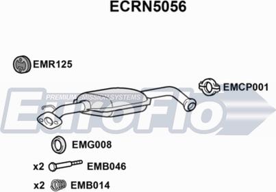 EuroFlo ECRN5056 - Каталізатор autocars.com.ua