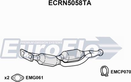 EuroFlo ECRN5058TA - Каталізатор autocars.com.ua