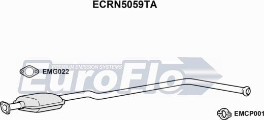 EuroFlo ECRN5059TA - Каталізатор autocars.com.ua