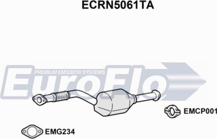 EuroFlo ECRN5061TA - Каталізатор autocars.com.ua